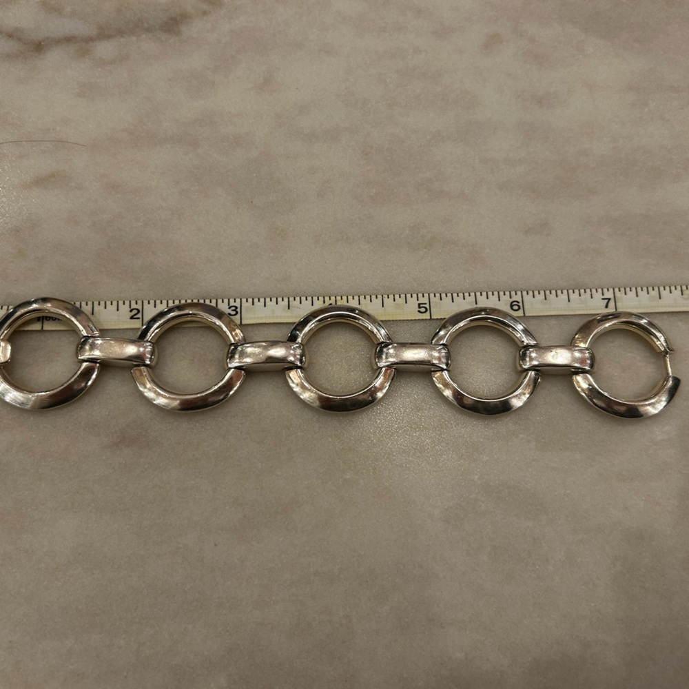 Versani Vintage Sterling Silver 925 Oval Link Bracelet 8"
